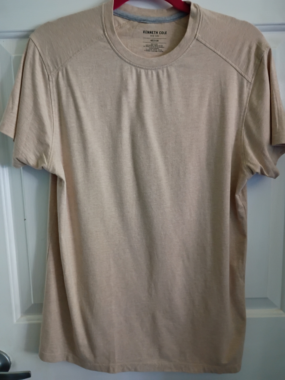 Kenneth Cole Men's Crew Neck T-Shirt in Beige